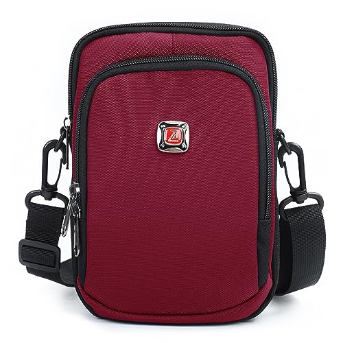 Image of Unisex Casual Fashion Multifunctional Mini Shoulder Bag Crossbody Bag Travel Passport Wallet Bag