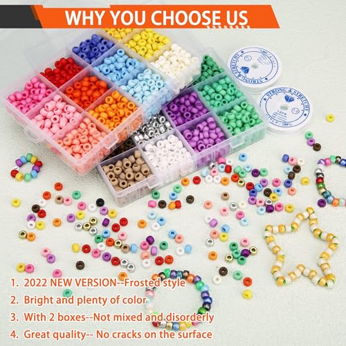 Image of Greentime Pony Beads kit,Opaque Matte Bead for DIY Friendship Necklace