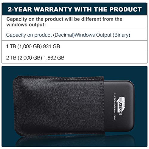 Externe Festplatte 2tb Type C USB 3.1 für PC, Mac, MacBook, Chromebook, Desktop, Laptop (2tb, Rot) – Bild 6