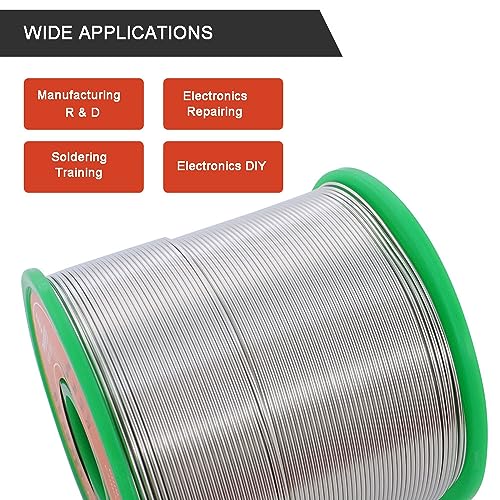 Image of Lead Free Solder Wire 1.2mm 500g, Electronics Solder Wire Rosin Core No Clean, Allow Materials Sn99 Ag0.3 Cu0.7 Bright Solder Joint, Strong Solder Pad Fine Solder Work,1 Pound