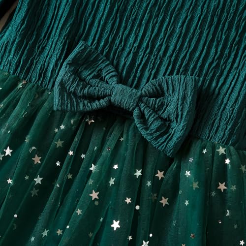 NNJXD Flower Girl Tulle Dress Elegant Princess Long Sleeves Party Winter Autumn Clothes4