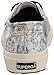 Superga Women's 2750 Cotton Denim Destroyed Sneaker, White Black Beige Gardenia, 8