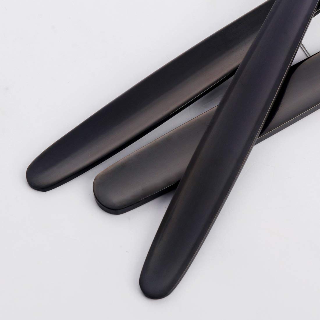 Buyer Star - Set di posate in acciaio inox, stile classico, sottile, nero, per ristorante e hotel, servizio da tavola lucidato, per 6 persone