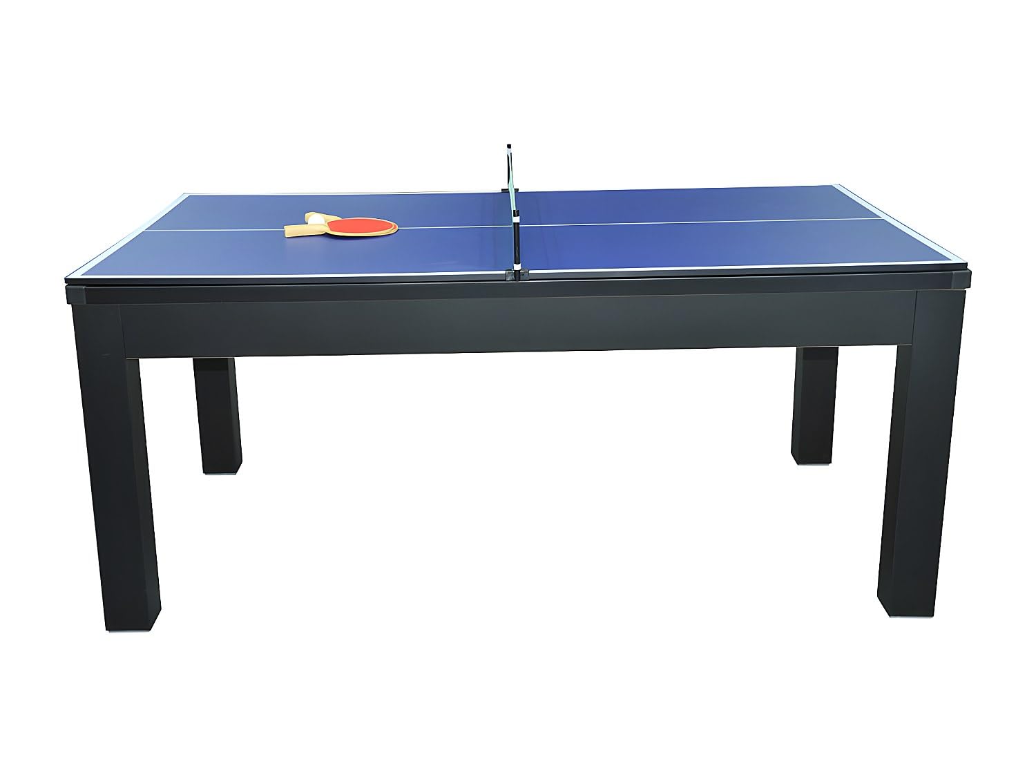 Vente-unique - Table Transformable Noire - Billard & Ping-Pong - L182 x l102 x H80 cm - SOUSA