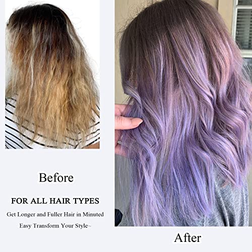 Leosa Purple Ombre Wavy Bob Wig For Women Lace Front Short Wig Middle Part Bob Curly Wig Synthetic Heat Resistant 16 Inches #TOP3