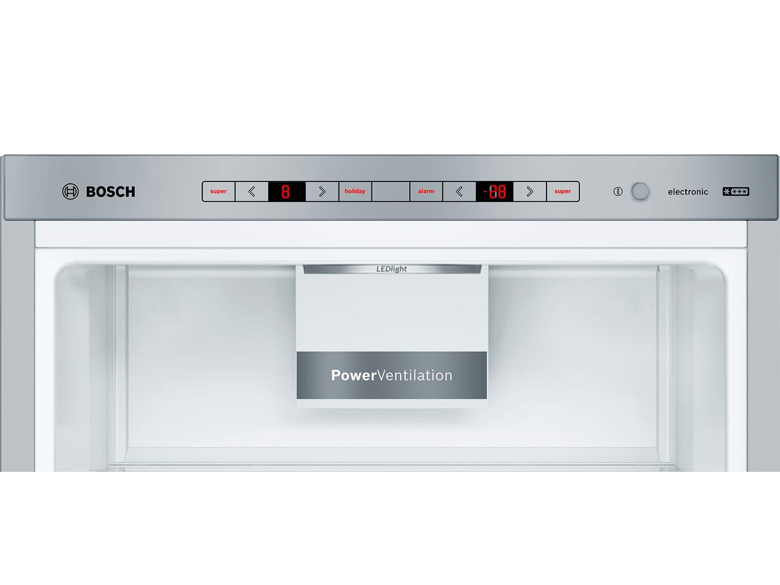Bosch KGE49AICA Serie 6 - Frigorifero XXL, 201 x 70 cm, extra largo, frigo da 302 l + congelatore da 111 l, VitaFresh, sbrinamento raramente, BigBox spazio per congelatore grande