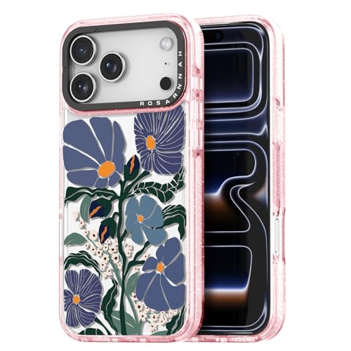 Rosarnnah for iPhone 17 Pro Max Case Aesthetic Pink, Passiflora Caerulea