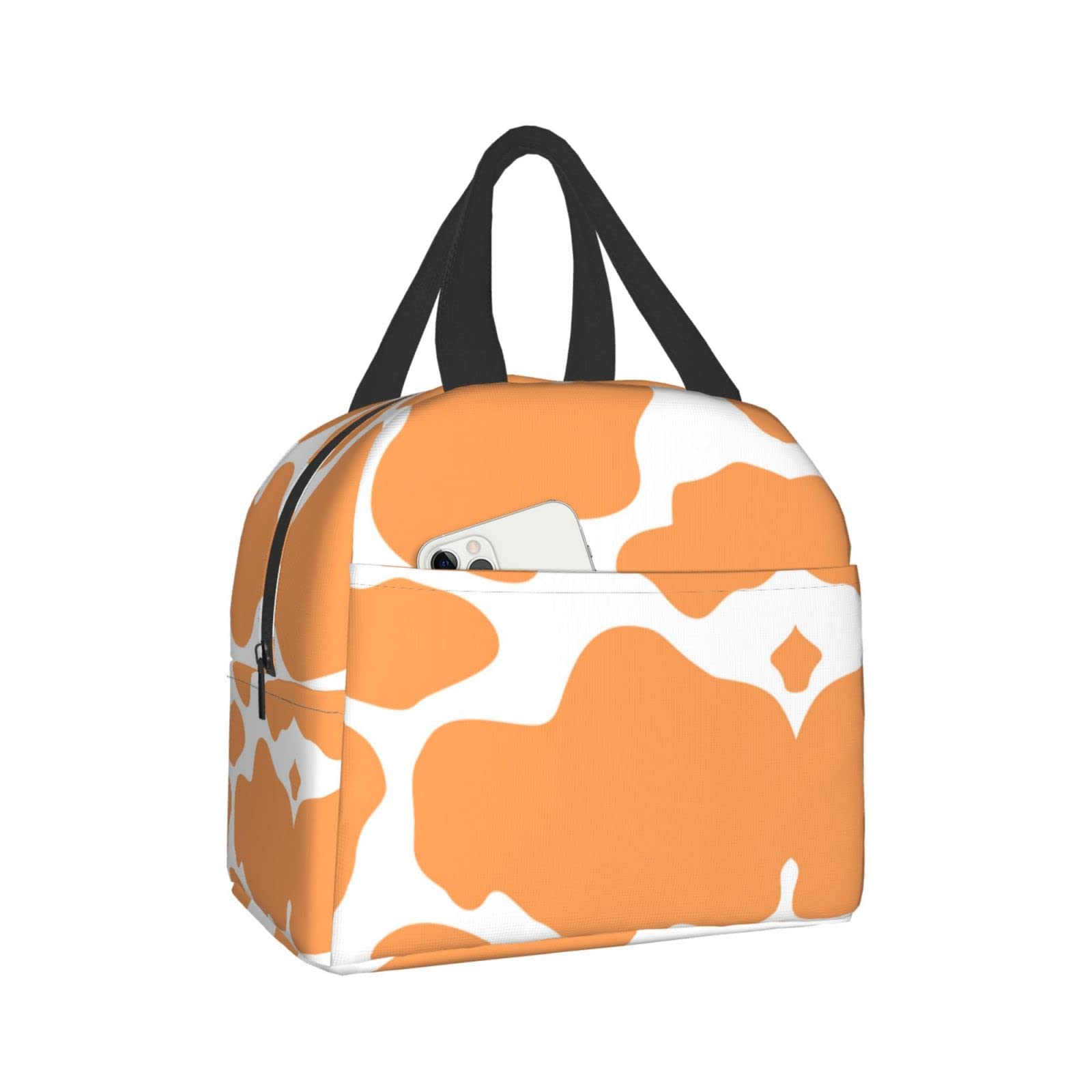 Borsa Termica Per Pranzo Con Mucca Verde Menta - 21,6x12,7x20,3 Cm, Isotermica, Impermeabile, Per Picnic E Ufficio, Unisex