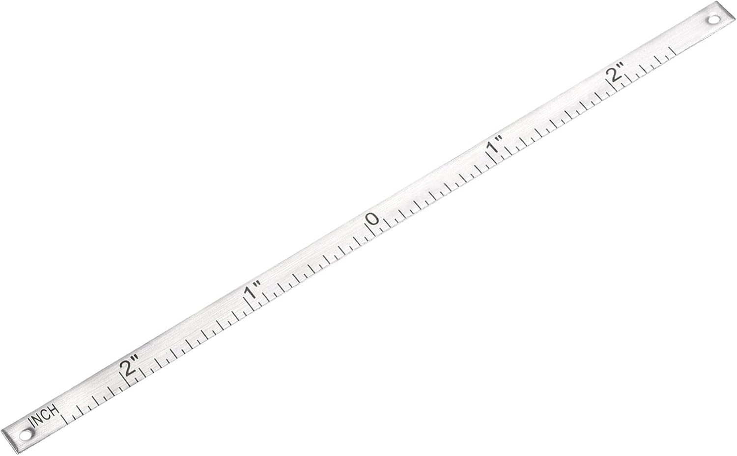 uxcell Center Finding Ruler 2-inch Table Sticky Adhesive Tape Measure, Aluminum Track Ruler with Holes, (from the Middle).
