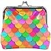 Produktbild Frauen Vintage Buckle Coin Purse Bunte Waage Kleine Tasche Brieftasche Clutch