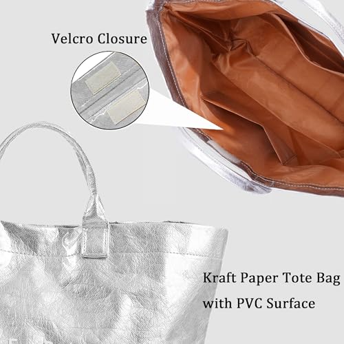 Image of Lushandy PVC Tote Bag for Women Jelly Beach Bag Top Handle Hobo Handbag | Water-Resistant, Wipe Clean, Lightweight
