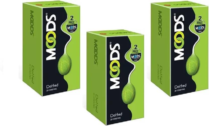MOODS Green Dotted Condoms Condom (Set of 3, 60 Sheets)-image-38