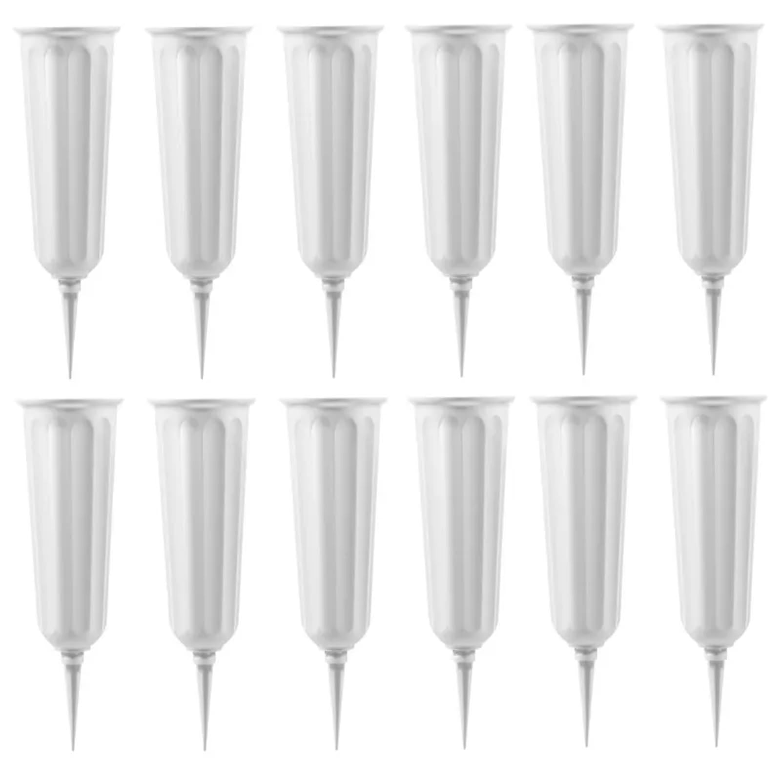 Grave Vase With Spikes Plastic Floral Holder Artificial Fresh Flowers Memorial Cemetery Decoration In Ground For mourning