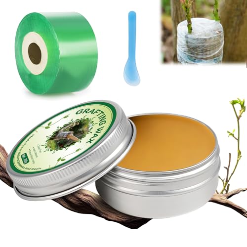 Baumwachs Veredelung, Veredelungswachs, Baumwachs Wundverschluss Satz, Veredelungsband für Obstbäume für Geeignet zum Veredeln und Heilen von Pflanzen Wie Rosen, ObstbäUmen, Bonsai und SträUchern