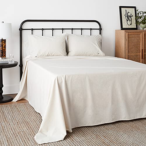 Image of Lacoste 4-Piece Cotton Sheet Set, Camo, Oatmeal, Full
