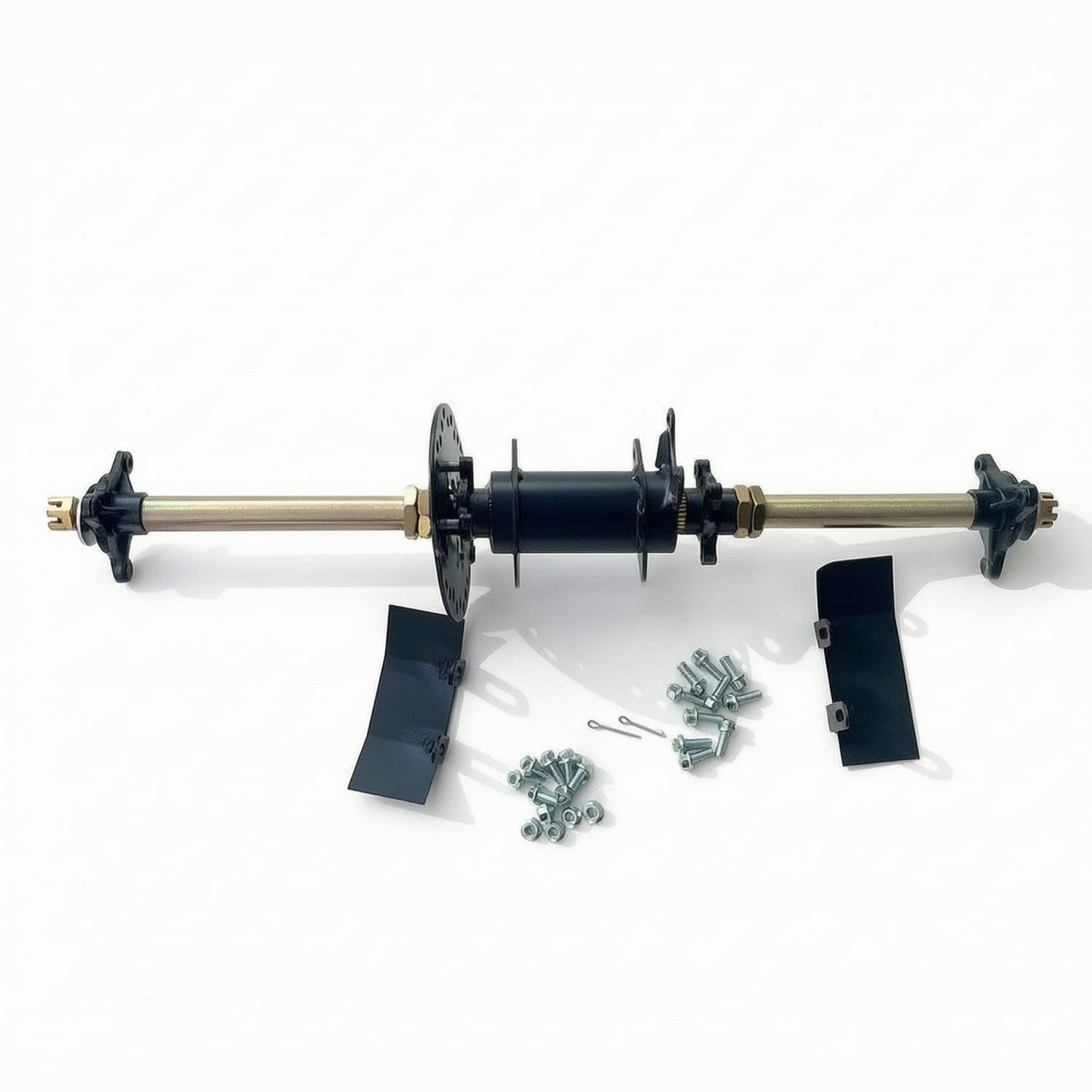 Reinforced Rear Axle Assembly Kit Heavy-Duty Go Kart Rear Axle Kit Industrial Complete for Builders, Mechanics, Custom Builds, Workshop, Rear Axle 61CM|Axles Motors-image-42