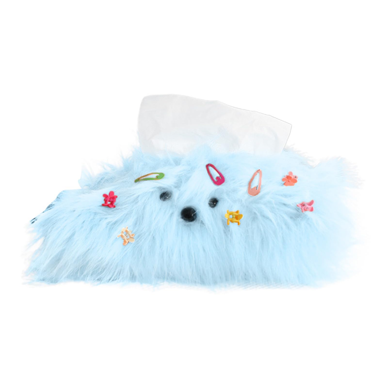 Jazuaiao Dog Toy Tissue Box Cute Hairpin Paper Holder for Home Car Use Napkin Box Container Dispenser Ornament Tissue Space Saving Home Decor Desk Dispenser