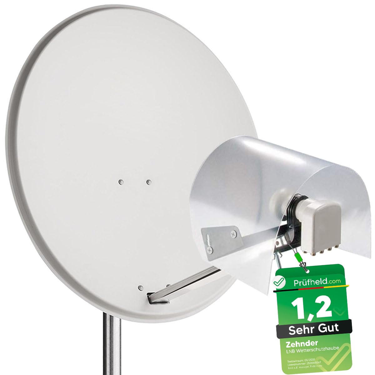 ZEHNDER LNB - Tapa de protección contra la intemperie para 2 LNBs, LMB de protección contra la intemperie, protección contra el granizo, nieve, lluvia, LMB