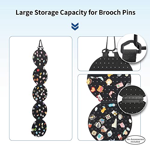 Image of Hanging Enamel Lapel Pin Display Panels Organizer With 5 Loose-leaf Board Pieces, Brooch Pin Enamel Pin Display Pages, Badge Collection Display Holder Holds At Least 120 Pins.(Pins Not Included)
