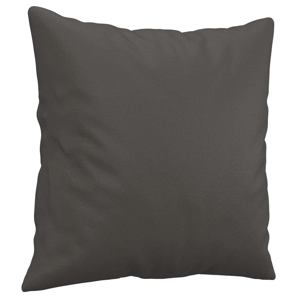 Cojín decorativo (2 unidades, 40 x 40 cm, piel sintética, relleno de algodón PP, cojín de sofá, cojín decorativo, moderno, acogedor, mullido)