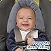 Pro Goleem Breathable 3-in-1 Infant Car Seat Head Support, Soft Infant Car Seat Insert, Carseat Cushion for Toddler, Perfect for Car Seat, Strollers, Swings, Carrier, Bouncer, Black and Grey