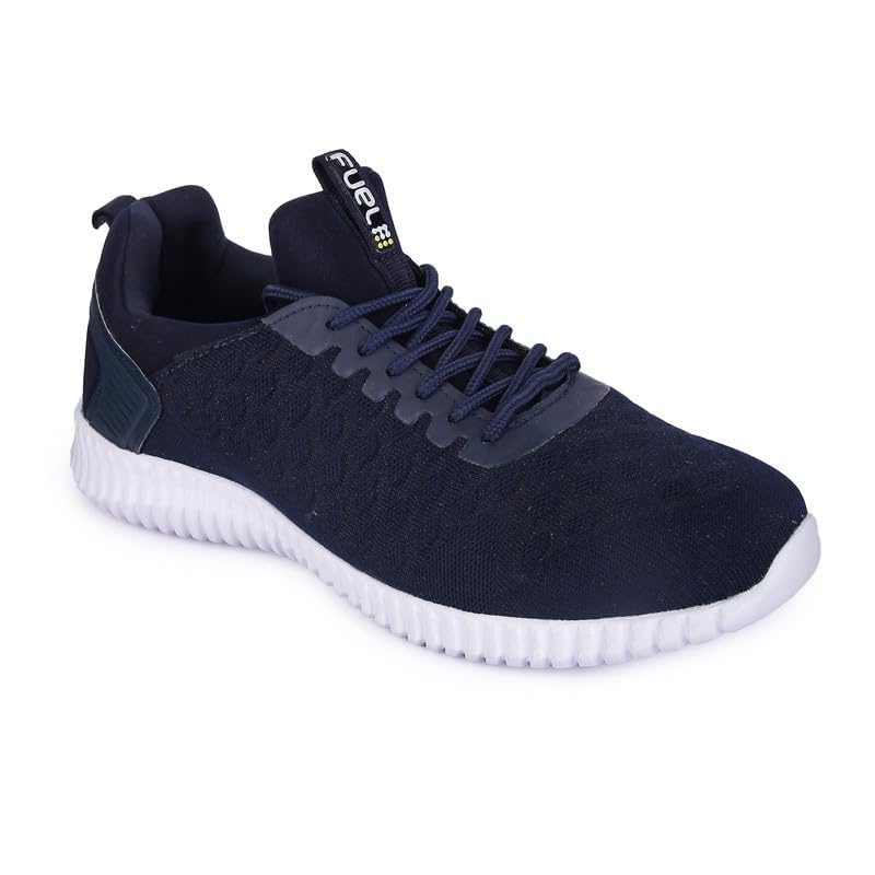 Sensor Sports Shoes for Men, Lace-Up with Style & Comfort, Lightweight Anti Skid Shoe for Running, Walking, Gym, Trekking and Hiking, Casual Footwear for Gents Navy