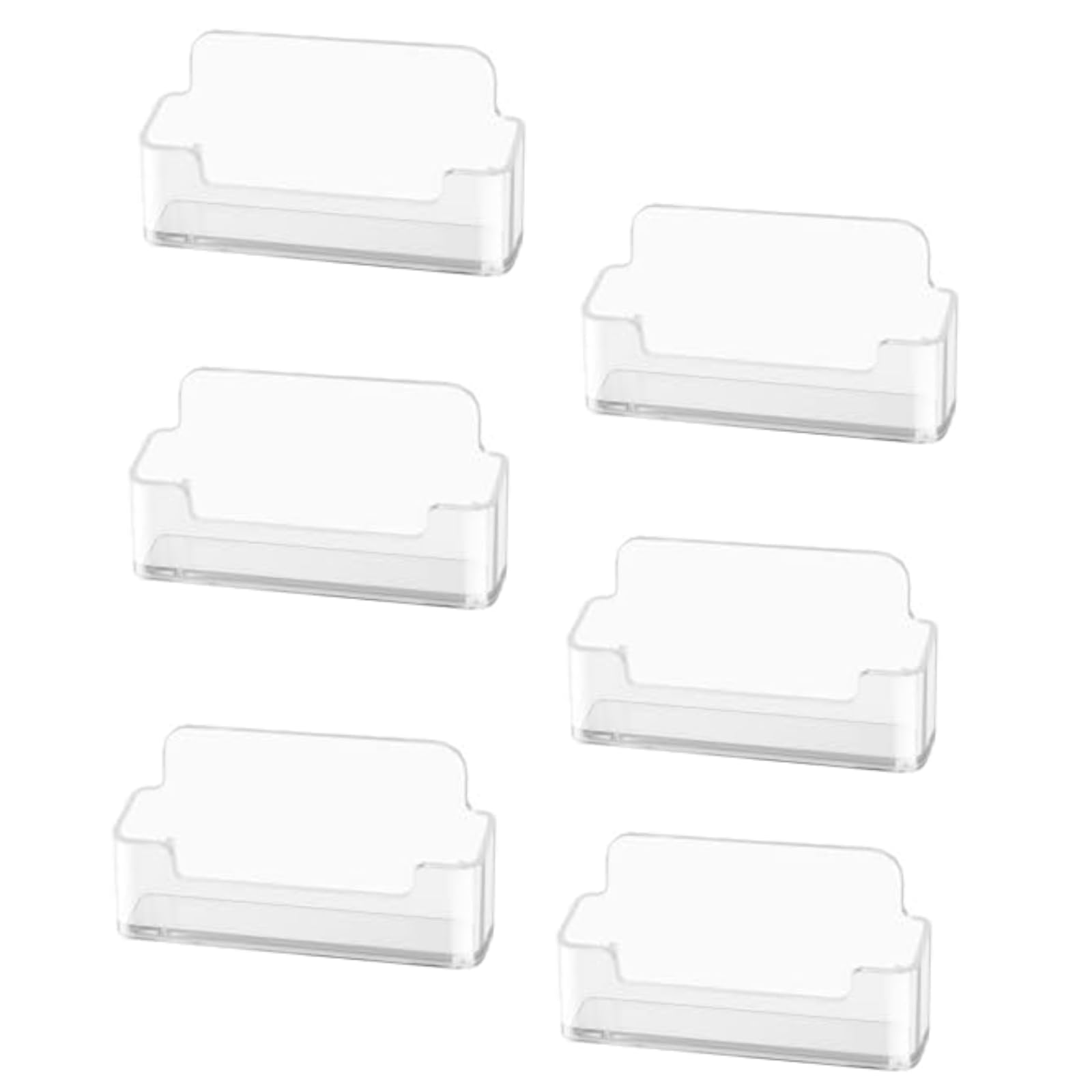 flintronic 6Pcs Transparent Business Card Holder, Acrylic Transparent Business Holder