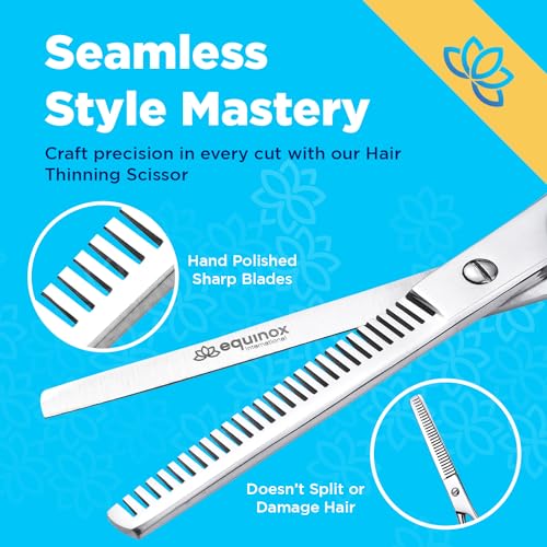 Image of Equinox Professional Hair Cutting Scissors Set - Blending Shears for Hair