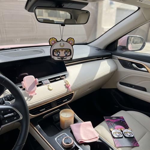 Image of PumpCar 2 pieces double-sided Moon Racer helmet hanging cartoon Vanilla-scented funny car air freshener Cool hanging for rearview mirror Car Interior Accessories Gifts
