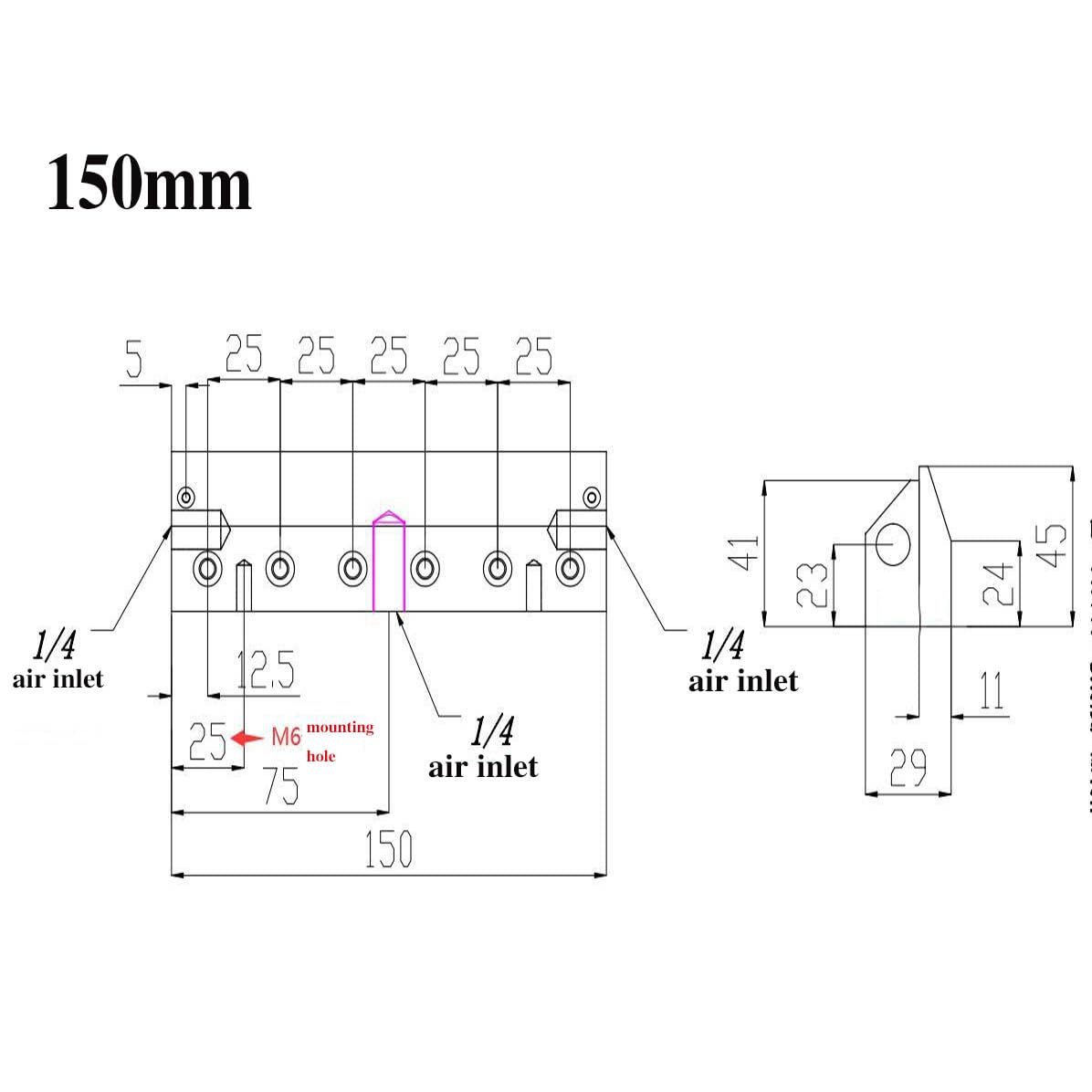 Soffiatore industriale a lama d'aria - Lama di soffiaggio della polvere in alluminio per la rimozione di polvere e acqua nelle linee di produzione, compatibile con compressori d'aria per