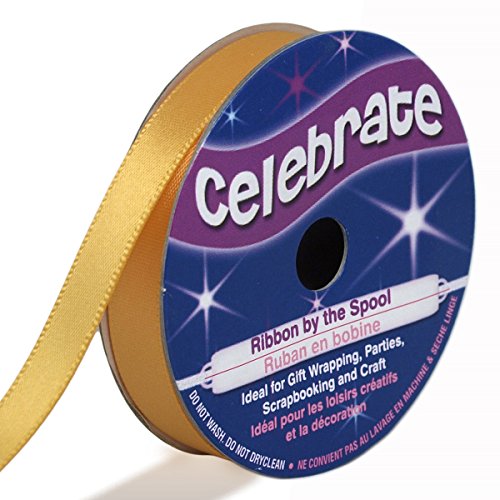 Distrifil - Bobine de ruban - satin - long 6m - larg 9 mm - Celebrate - Jaune