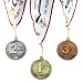 1st 2nd 3rd Place High Relief Award Medals - 3 Piece Set (Gold, Silver, Bronze) Includes Neck Ribbon