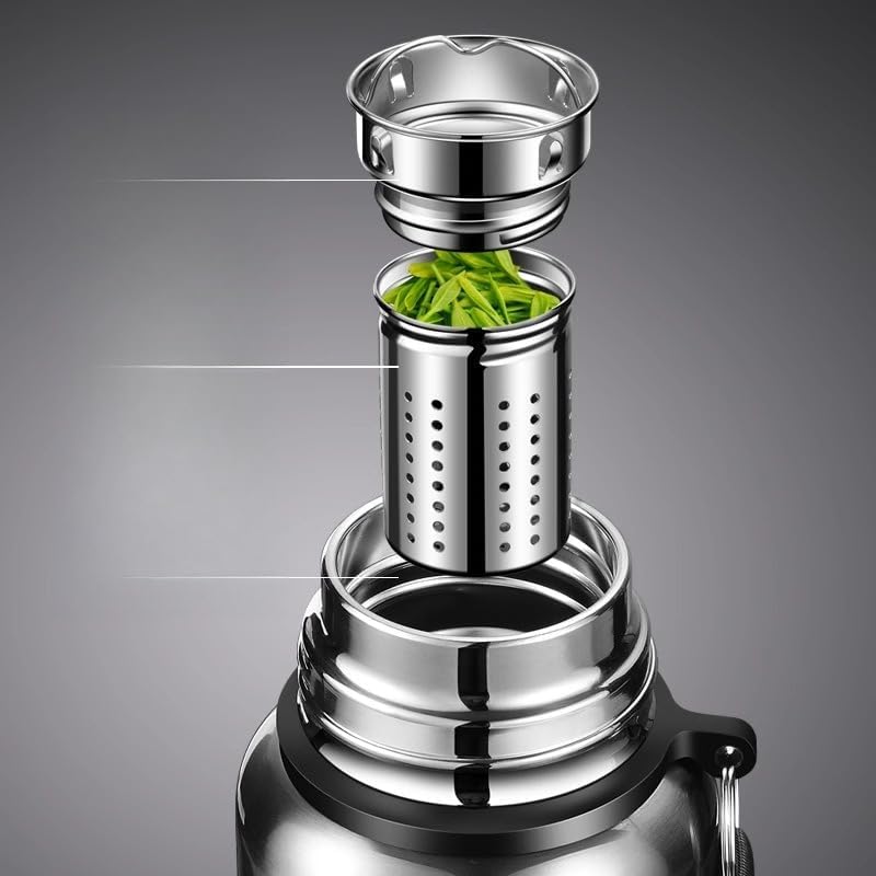 真空断熱 ステンレスボトルArcticDeer 48時間保温 316ステンレス 全鋼構造 茶フィルター 大容量 アウトドア キャンプ