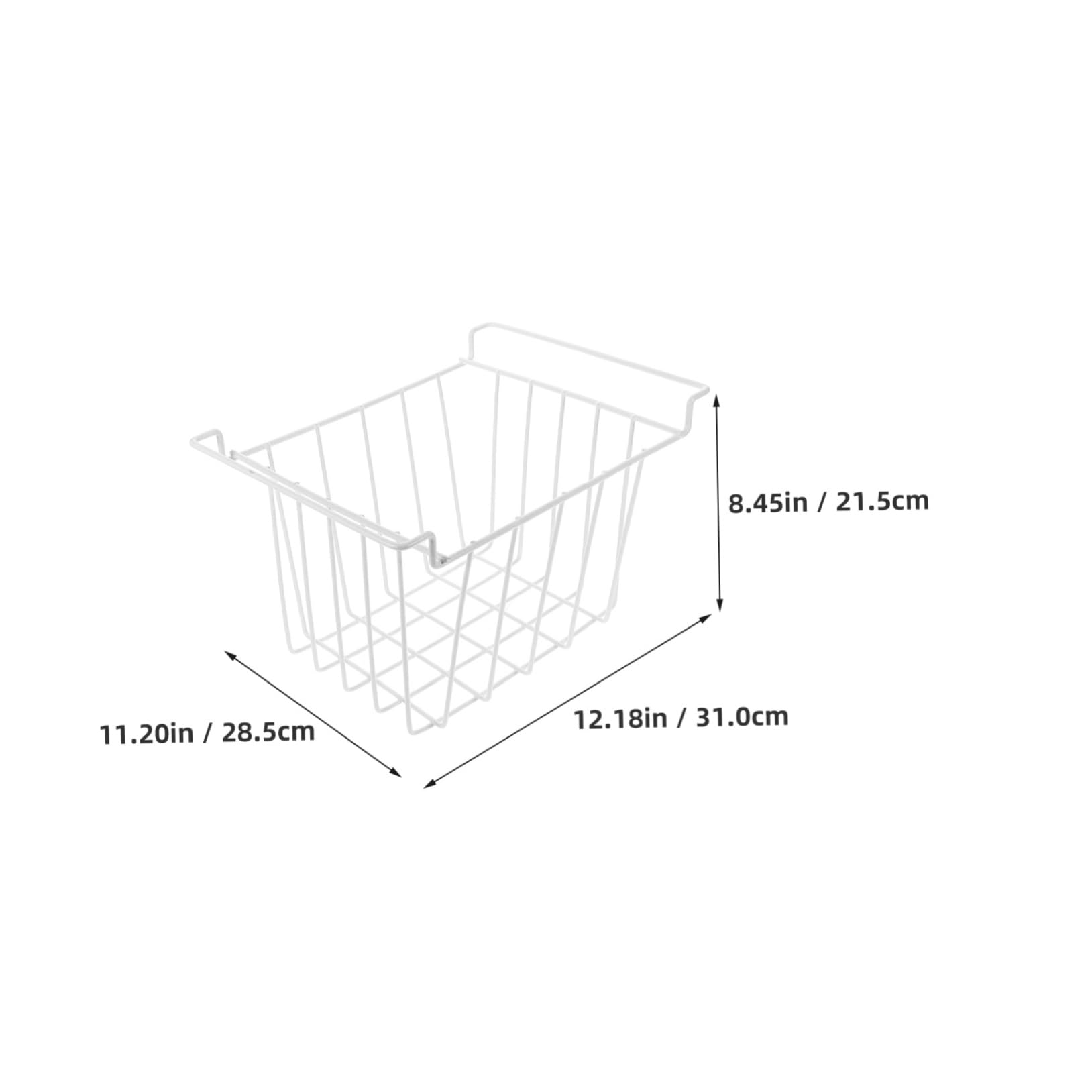 Cesta de Capacidad Blanco, Diseño Gran Ahorrador de Espacio Alambre Hierro Fácil de Limpiar para Congelador y Refrigerador
