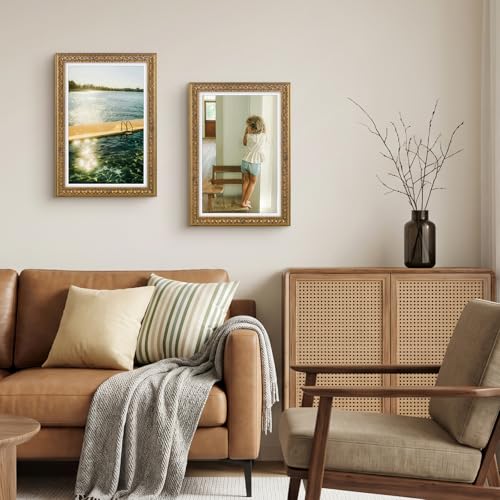 Image of Golden State Art, 12X18 Ornate Finish Photo Frame With White Mat for 11X17 Picture & Real Glass, Color: Bronze