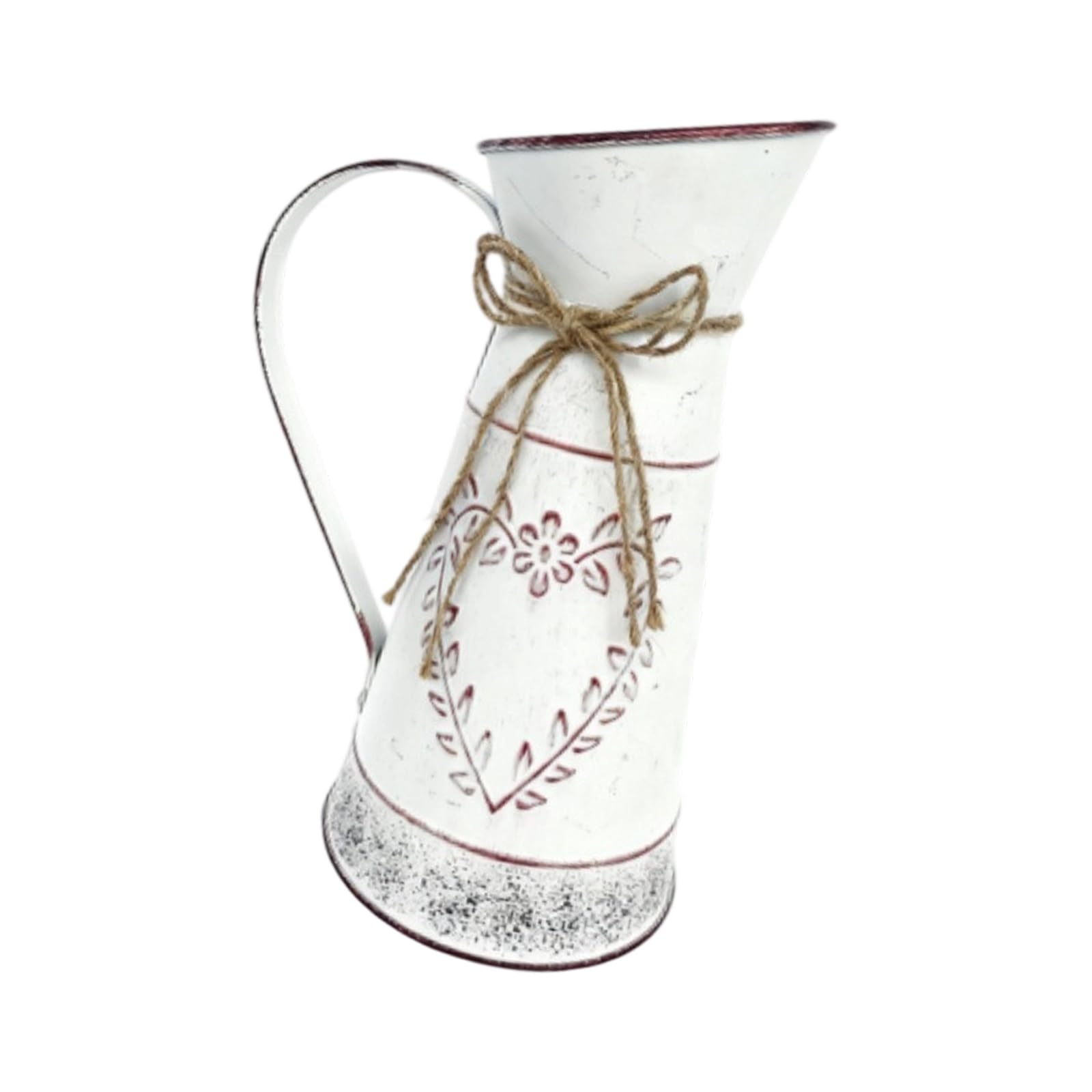 Retro Metal Pitcher Vases, Farmhouse Rustics Flower Vases with Handle, Decorative Floral Milk Kettle Vase Home Decors Retro Metal Pitcher