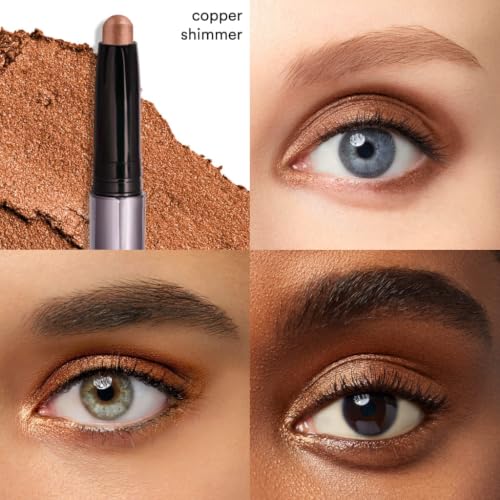 Image of Julep Eyeshadow 101 Cream-to-Powder Waterproof Eyeshadow Stick - Copper Shimmer - Long-Lasting, Buildable, Crease-Proof, Cruelty Free, Shimmer Finish with Built-In Smudger