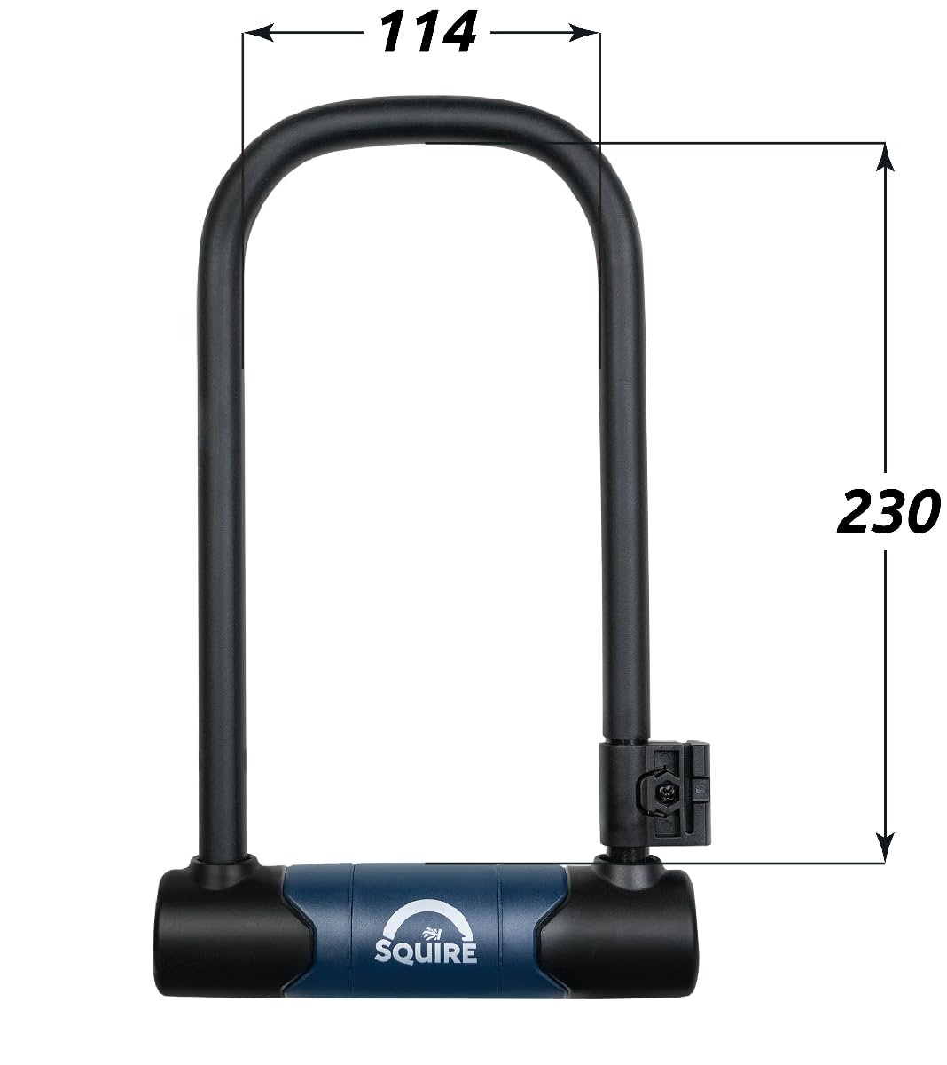 Squire Schlösser Matterhorn 230/10C Fahrrad D-Lock & Kabel – robustes Fahrradschloss – 230 mm vertikaler und 114 mm horizontaler Bügelabstand – inklusive 1800 mm Sicherheitskabel – Sold Secure