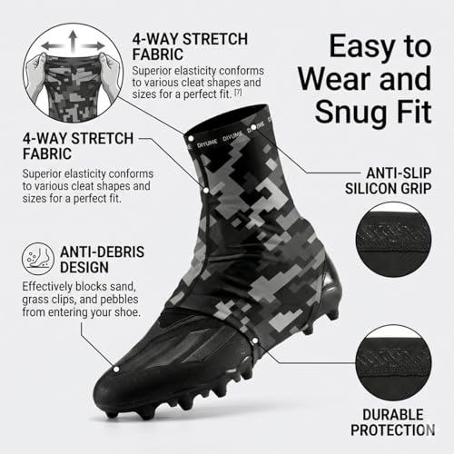 DIYUME Custom Animals Spots Guards Covers Keeps Cleats Tied Sports Gear for Boys Girls, Blue