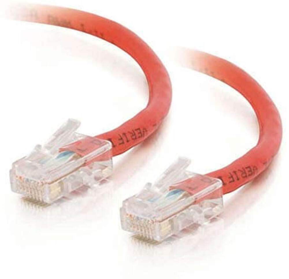 C2G 24510 Cat5e Crossover Cable - Non-Booted Unshielded Network Patch Cable, Red (7 Feet, 2.13 Meters)