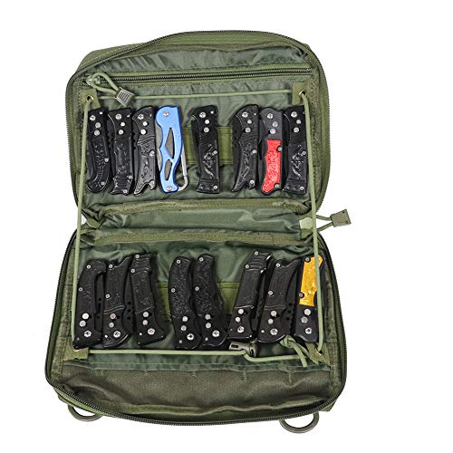 Super Pocket Knife Bag, Tactical Knife Storage Case, Folding Knife Collecting Pouch, Large