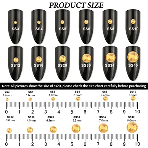 Novani Hotfix Rhinestones Flatback Glass Gold Rhinestones Bulk for Crafts by novani - Used condition - Image 5