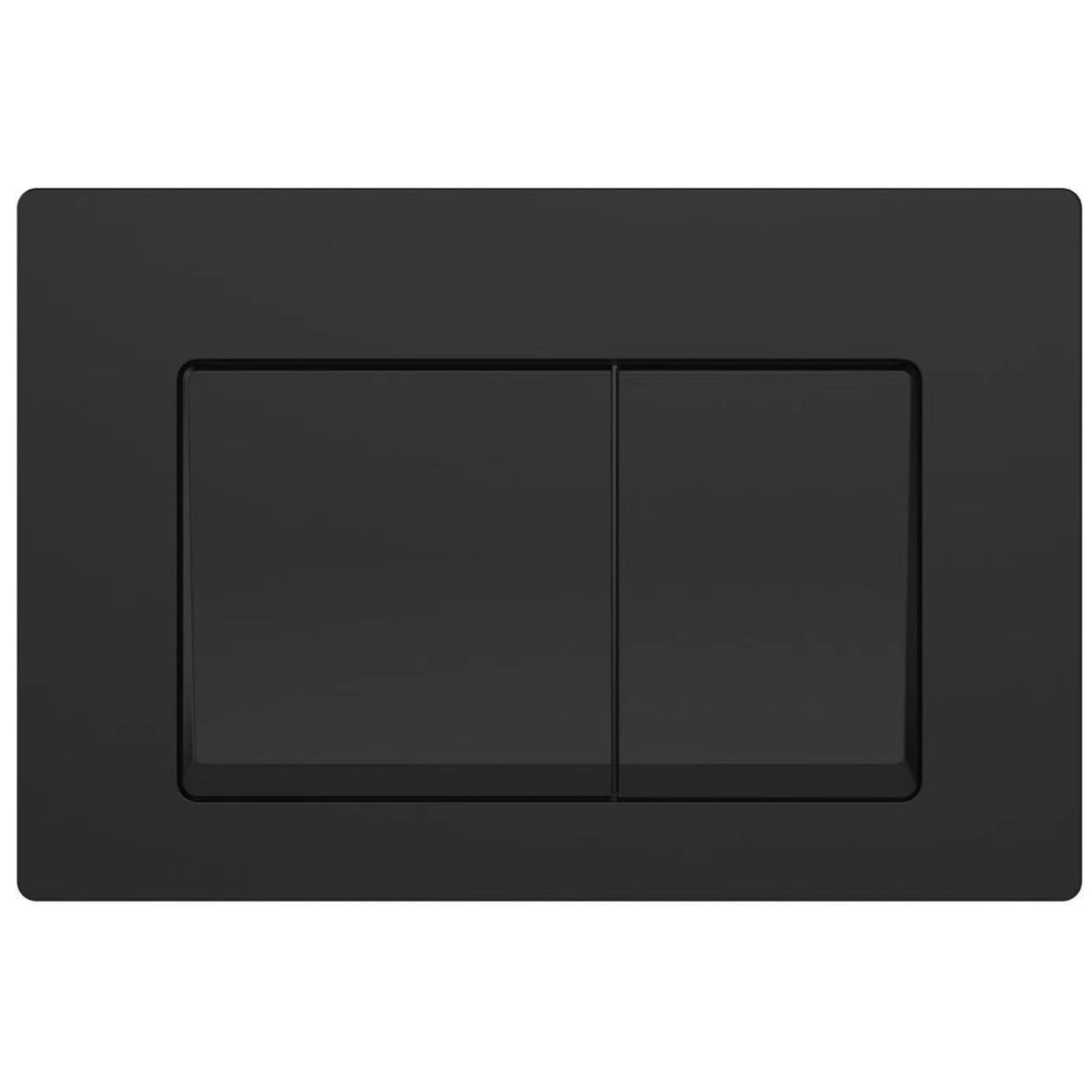 Piastra di comando per WC AquaUno Flow, 24,5 x 16,5 cm, nero | plastica ABS; scarico meccanico a 2 quantità per cassette da incasso Sigma; versione pronta per il montaggio
