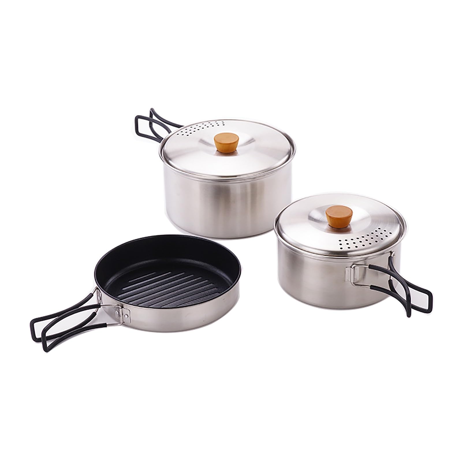 Kit de Utensilios de Cocina para Cocina Camping - Juego de Cocina para Camping Accesorios - Accesorios Camping - para Mochileros de Cocina para Campamento (Color : Silver)