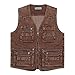 Men's Zipper Multi Pockets Casual Vest Outdoor Travel Fishing Hunting Photo Utility Work Cargo Vests Denim Black