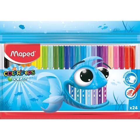 Maped Color's Peps Ocean's - 24 Rotuladores de Punta Media Cover