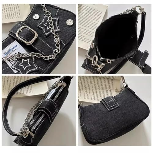 Y2k Star Purse Cute Anime Japanese Gothic jpop Shoulder Bag kpop Messenger Bag Handbags Crossbody Bag for Teen Girl3