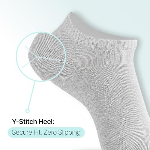 Image of MONFOOT Men's /Women's 10-20 Pairs Thin Cotton Low Cut Ankle Socks, Multipack