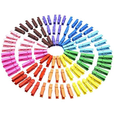 Mini Pinzas de Madera de Colores Cover