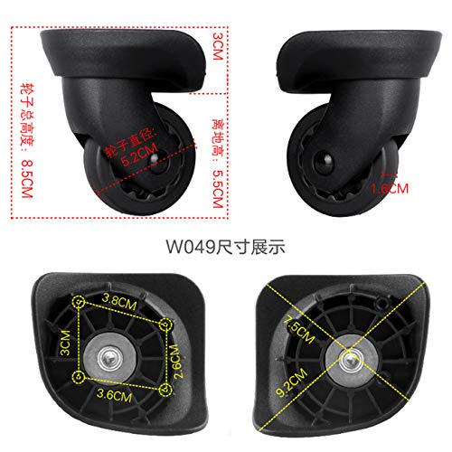 Luggage Suitcase Wheels Swivel Wheel Replacement Travel Suitcase Wheels Plastic Bearings Repair Set for Luggage Kits (W049-YF)2